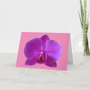 Festiva Tarjeta de saludo Orquídea Púrpura