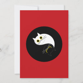 Festiva Tarjeta de saludo para gato YIN YANG Zen