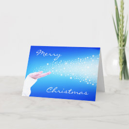 Festiva Tarjeta de saludo para Navidades de copas de nieve