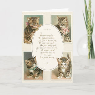 Festiva Tarjeta de saludo para Navidades de gatitos de Vic