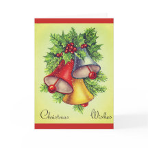 Tarjeta de saludo para Navidades de las campanas d