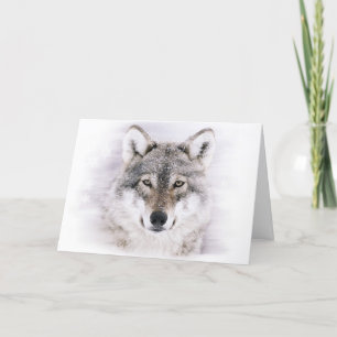 Festiva Tarjeta de saludo para Navidades de Winter Wolf