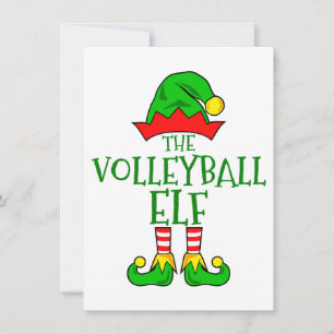 Festiva Tarjeta de saludo para Navidades del elfo de volei