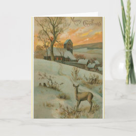Festiva Tarjeta de saludo para navidades paisajistas de ni