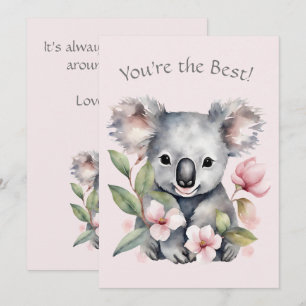 Festiva Tarjeta de saludo para oso personalizado Koala