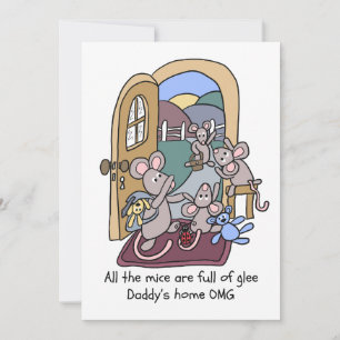 Festiva Tarjeta de saludo para papá, OMG papá está en casa
