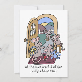 Festiva Tarjeta de saludo para papá, OMG papá está en casa
