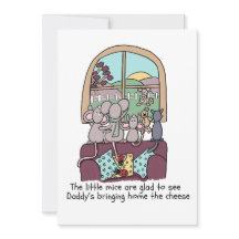 Tarjeta de saludo para papás, Ratones lindos