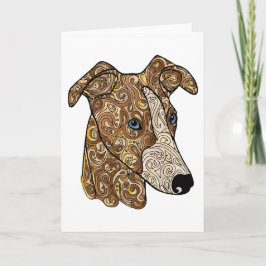 Festiva Tarjeta de saludo para Whippet