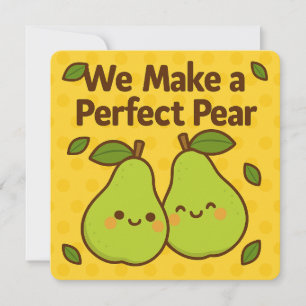 Festiva Tarjeta de saludo Perfect Pear Pun