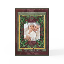 Tarjeta de saludo personalizada de foto floral vin