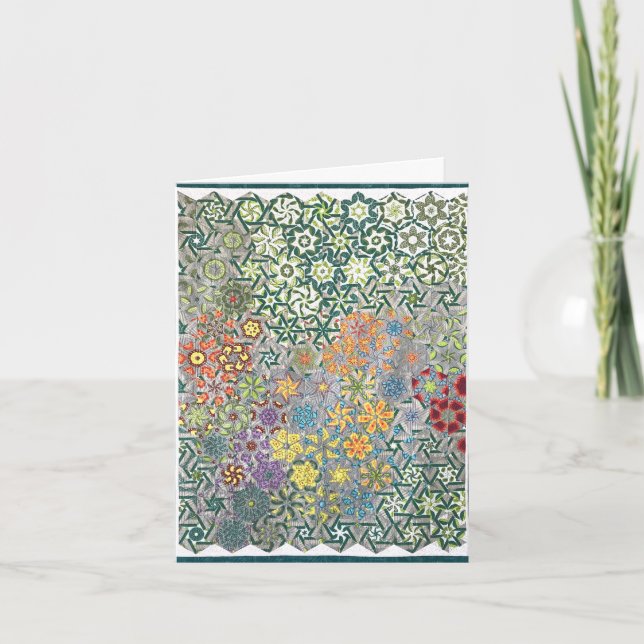 Festiva Tarjeta de saludo personalizada Spring Meadow Quil (Anverso)