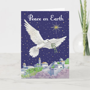 Festiva Tarjeta de saludo Personalizado Peace On Earth