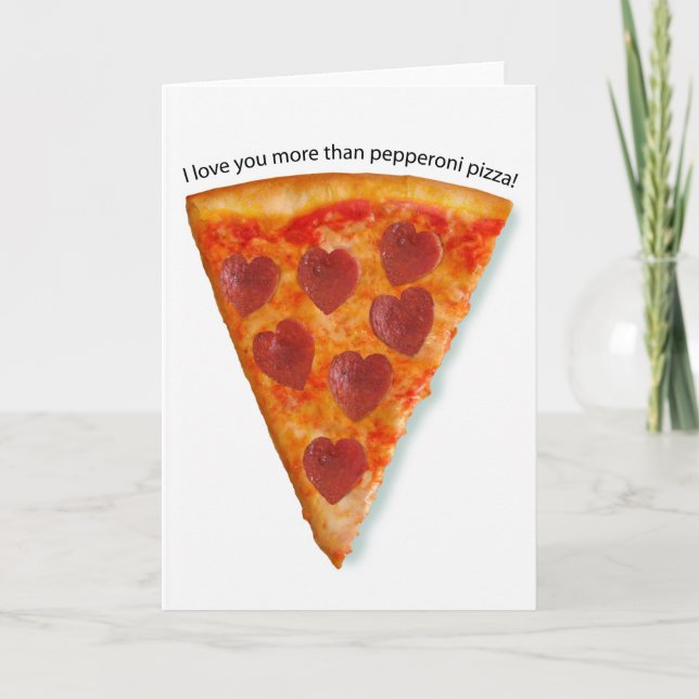 Festiva Tarjeta de saludo Pizza (Anverso)