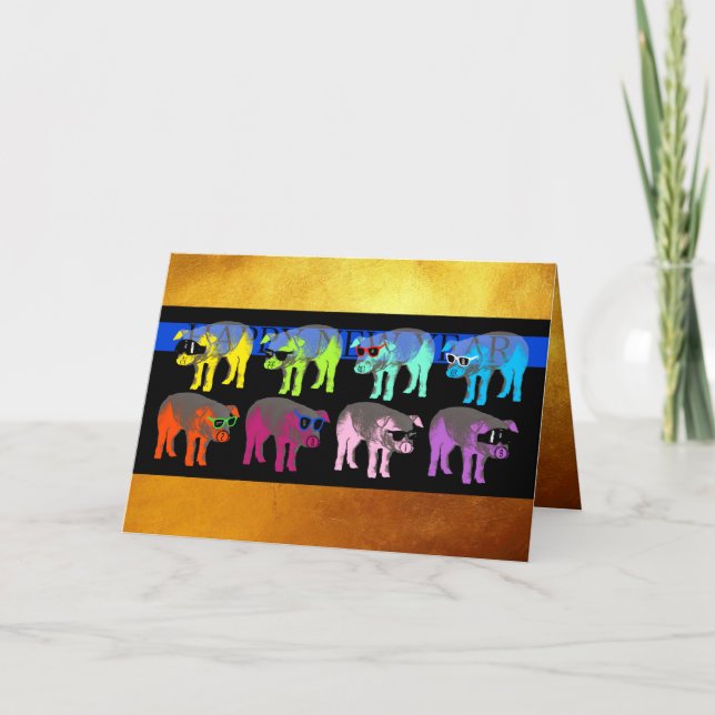 Festiva Tarjeta de saludo pop de Año Nuevo chino 2019 para (Anverso)