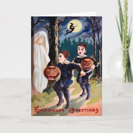 Festiva Tarjeta de saludo Retro Halloween