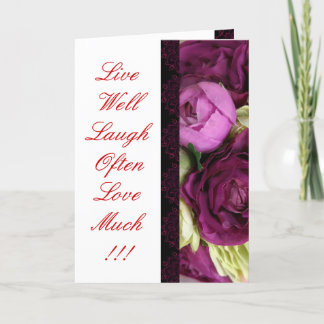 Festiva Tarjeta de saludo Rosa GothicChicz