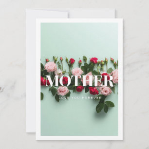 Festiva Tarjeta de saludo Rosa Madre - Te quiero por siemp