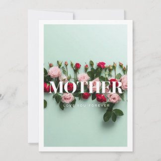 Festiva Tarjeta de saludo Rosa Madre - Te quiero por siemp