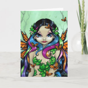 Festiva Tarjeta de saludo "Spring Butterfly Maiden"
