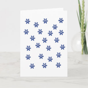 Festiva Tarjeta de saludo Starburst Blue Snowflake Múltipl