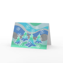 Tarjeta de saludo Winter Trees