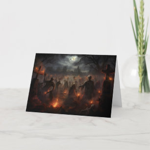 Festiva Tarjeta de saludo Zombie Horde Halloween