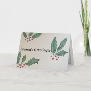 Festiva Tarjeta de saludos de Holy & Ivy Seasons
