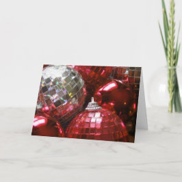 Festiva Tarjeta de 'Saludos de temporada' de Red Baubles