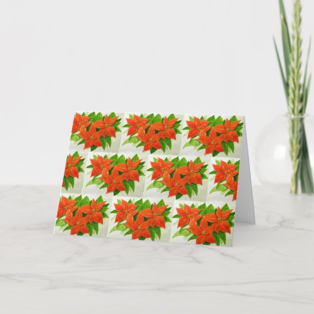 Festiva Tarjeta de saludos de vacaciones con un patrón de  (Anverso)