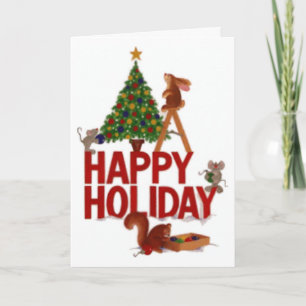 Festiva Tarjeta de saludos del Personalizado de animales f
