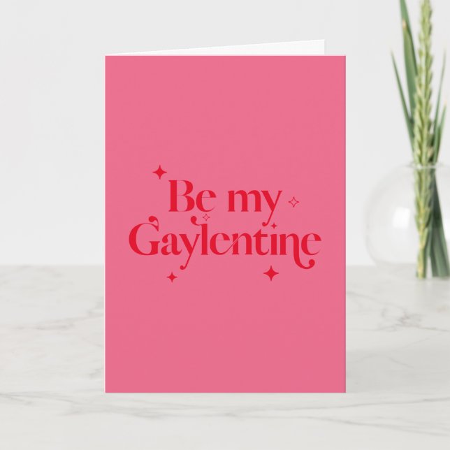 Festiva Tarjeta de San Valentín Be My Gaylentine Red Spark (Anverso)