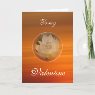 Festiva Tarjeta de San Valentín budista de Lotus Bubble SG