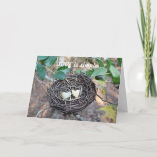 Festiva Tarjeta de San Valentín con 2 Huevos en forma de c