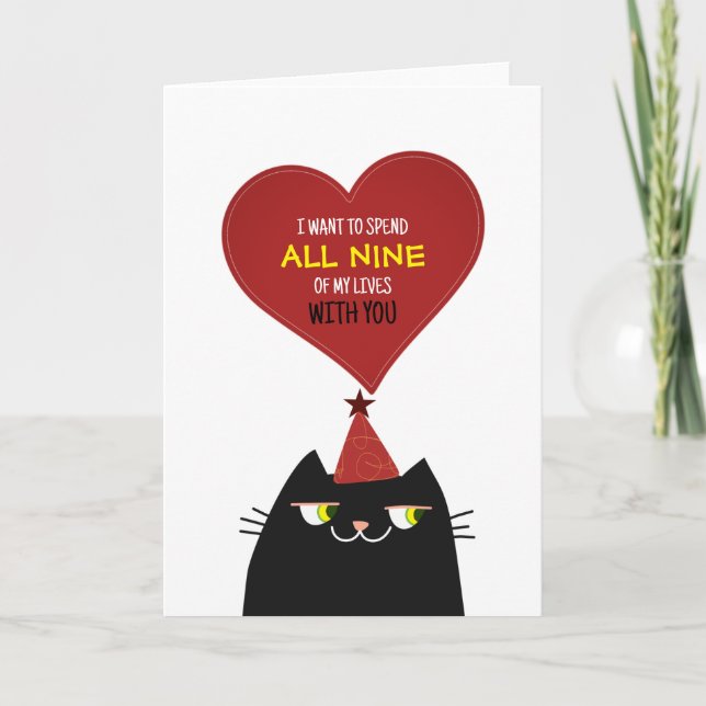 Festiva Tarjeta de San Valentín con Corazón Rojo Mono (Anverso)