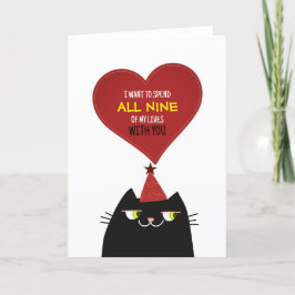 Festiva Tarjeta de San Valentín con Corazón Rojo Mono