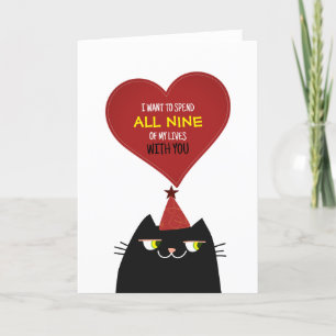 Festiva Tarjeta de San Valentín con Corazón Rojo Mono
