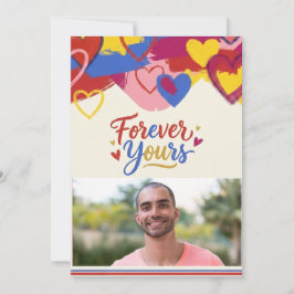 Festiva Tarjeta de San Valentín con estilo de pintura de a