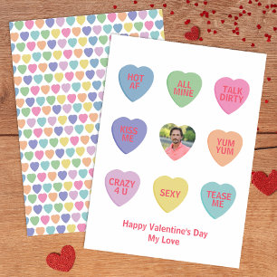 Festiva Tarjeta de San Valentín con foto de corazones de c