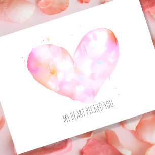 Festiva Tarjeta de San Valentín con texto personalizado 'M