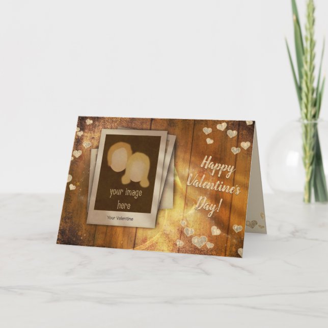 Festiva Tarjeta de San Valentín con tu foto (Anverso)