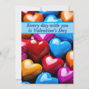 Festiva Tarjeta de San Valentín de Caramelo en Forma de Co