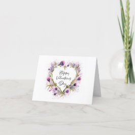 Festiva Tarjeta de San Valentín de color cardíaco silvestr