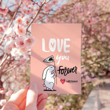 Tarjeta de San Valentín de conejito lindo Te Amo P