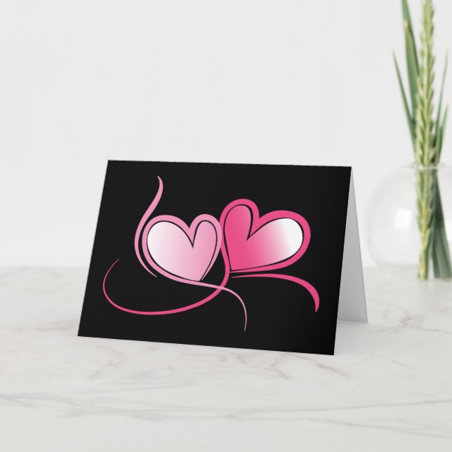 Festiva Tarjeta de San Valentín de Corazón (Anverso)