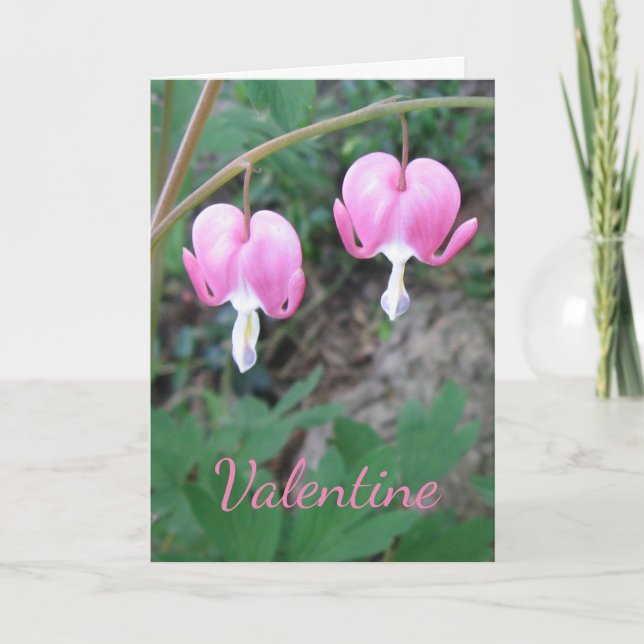 Festiva Tarjeta de San Valentín de Corazón Sangrante (Anverso)