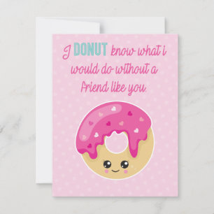 Festiva Tarjeta de San Valentín de donut tarjeta para el s