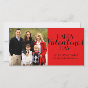 Festiva Tarjeta de San Valentín de foto de familia persona