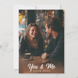 Festiva Tarjeta de San Valentín de foto personalizada Tú y