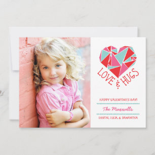 Festiva Tarjeta de San Valentín de fotos de amor y abrazos